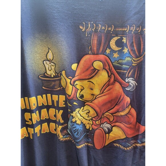 Winnie the Pooh Disney Midnight Snack  vintage Oversized Sleep Shirt OSFA 90’s - Picture 2 of 10